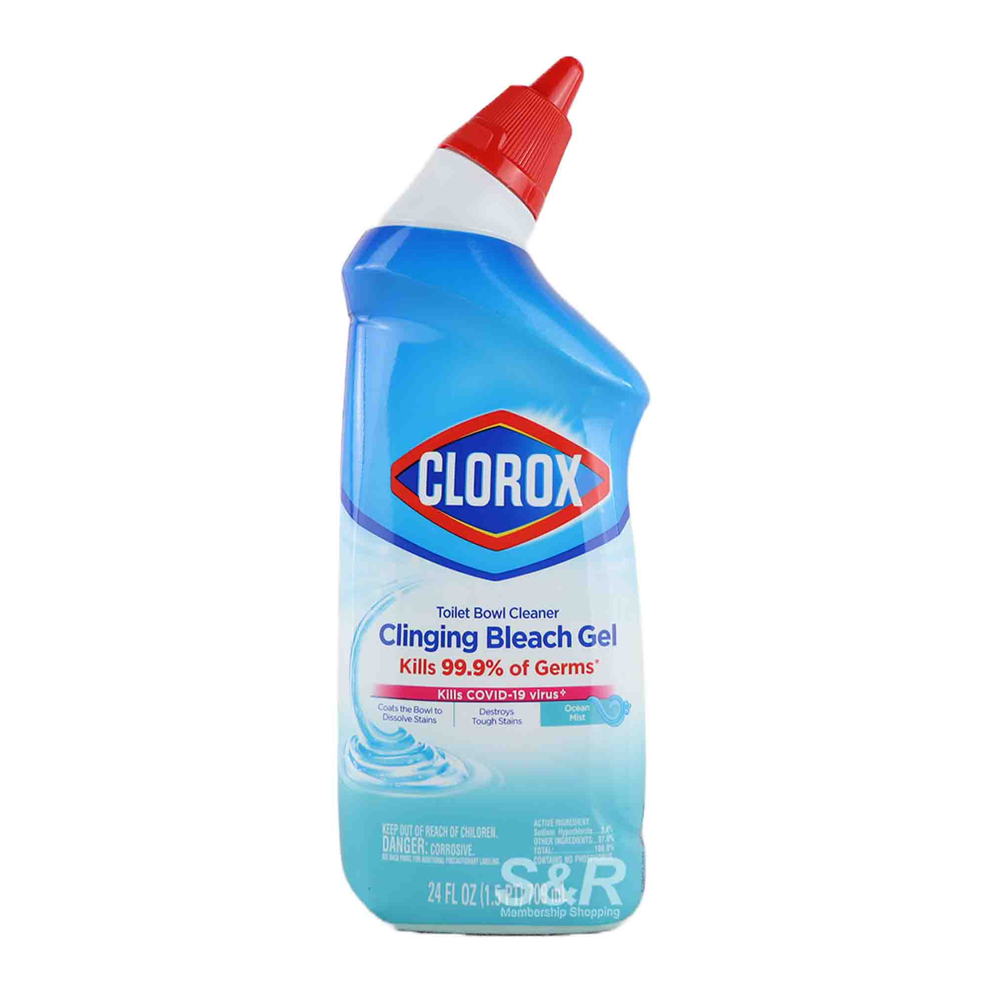 Clorox Clinging Bleach Gel Toilet Bowl Cleaner 709mL